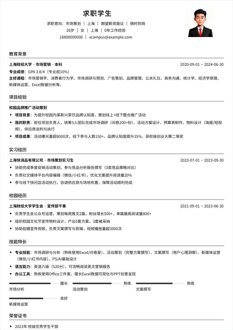 市场策划 | 校招