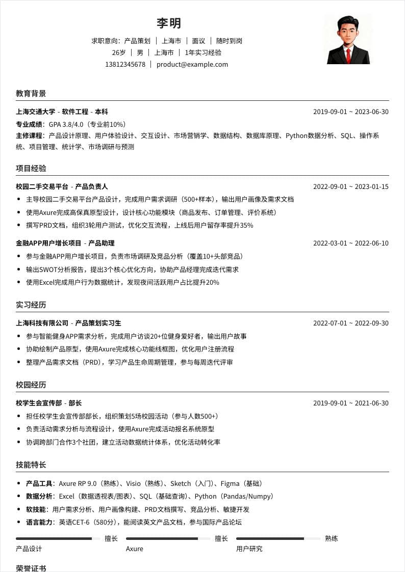 产品策划 | 校招