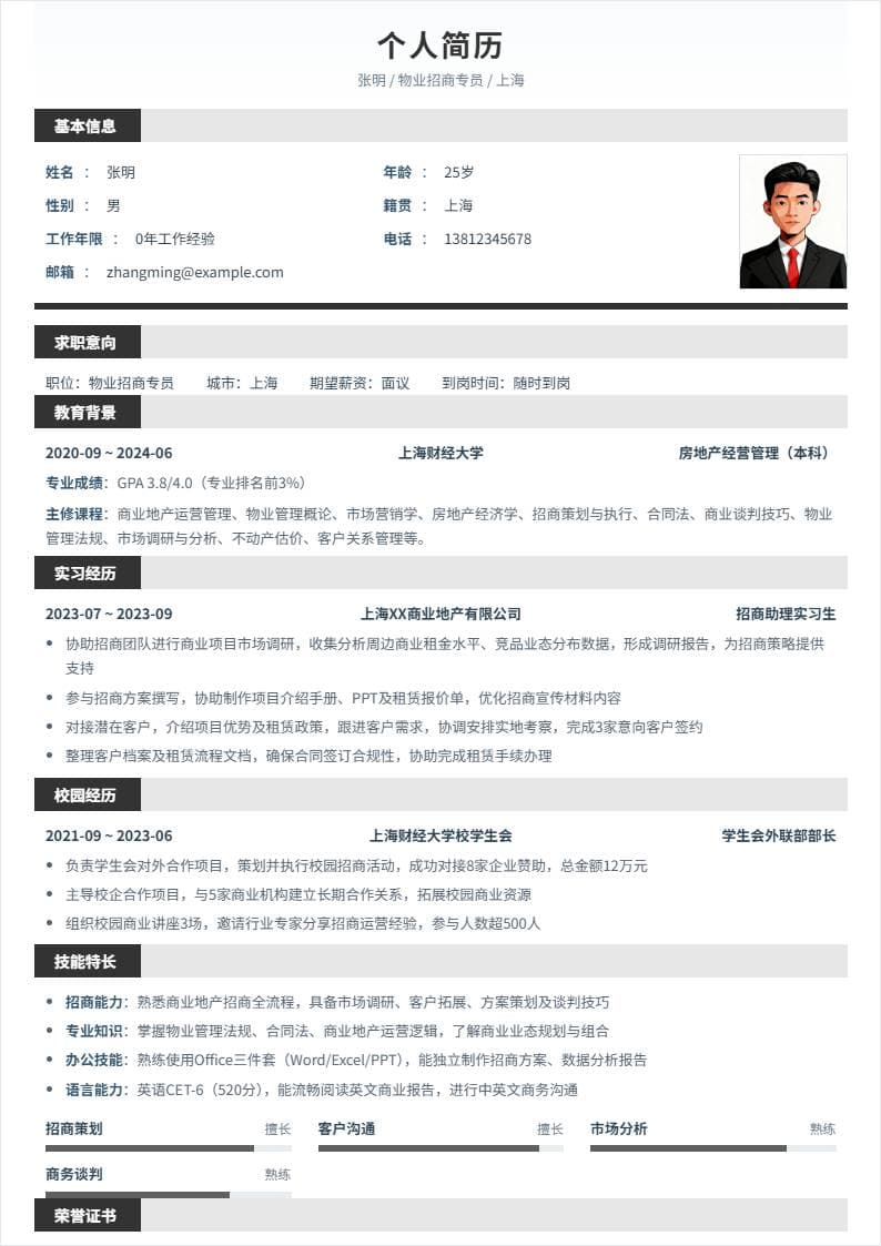 物业招商 | 校招