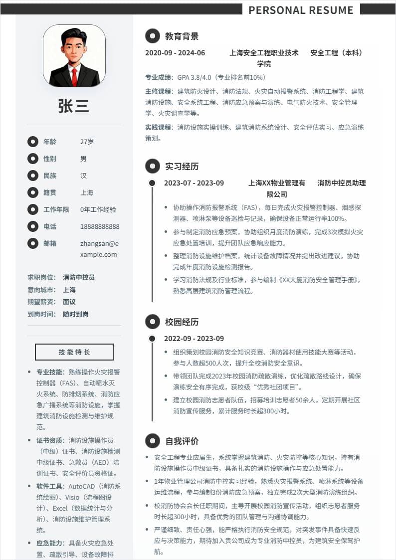 消防中控员 | 校招