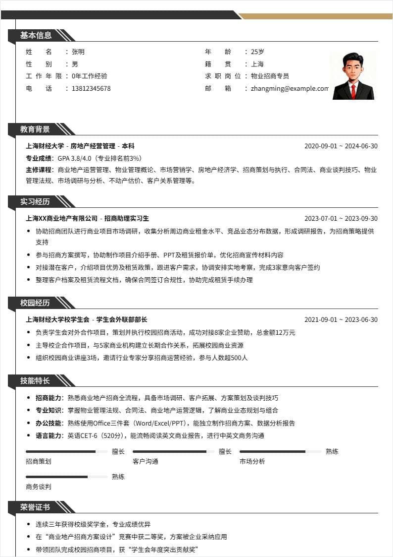 物业招商 | 校招