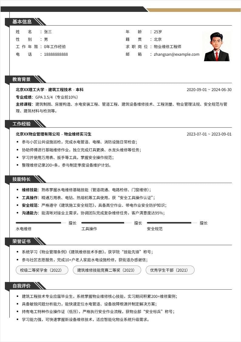 物业维修 | 校招